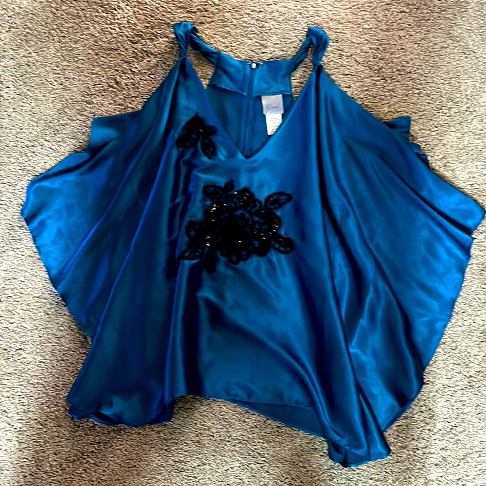 Silk blouse with detail